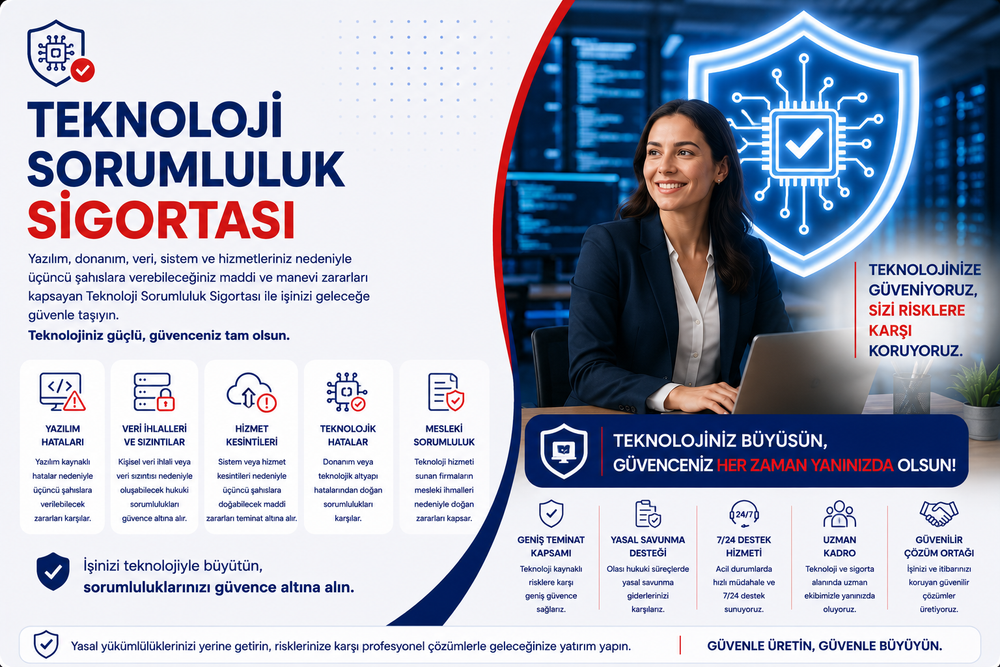 Teknoloji Sorumluluk Sigortası Nedir? Yazılım ve Bilişim Şirketleri İçin Rehber